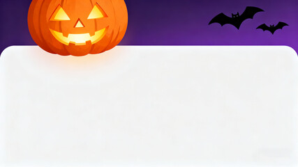 halloween card with pumpkin