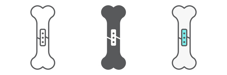 Orthopedic surgery icon, medical and equipment, joint surgery sign, vector graphics, a linear pattern on a white background. editable stroke