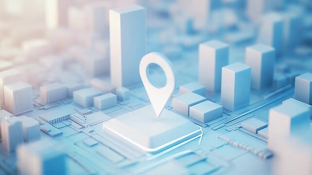 Digital city mapping geolocation global technology concept