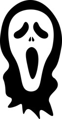 Scary Ghost Silhouette Design