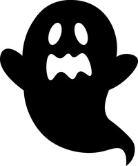 Scary Ghost Silhouette Design