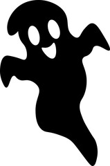Scary Ghost Silhouette Design