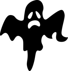 Scary Ghost Silhouette Design