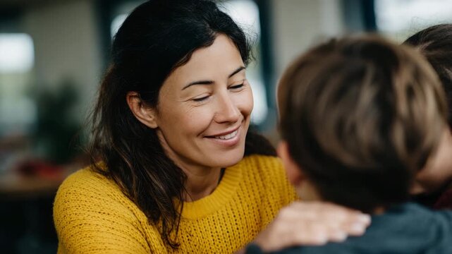 A warm moment between a mother and her child reflects the beauty of nurturing relationships, showcasing love and connection through shared experiences and joy.