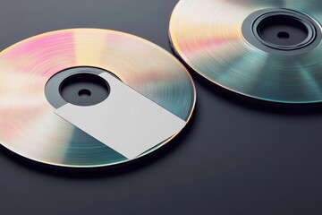 Fototapeta premium Empty cd and dvd cover mockups showcase minimalistic design and creative potential for display