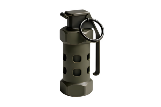 Minimalist M84 Stun Grenade – Transparent PNG with Soft Shadows