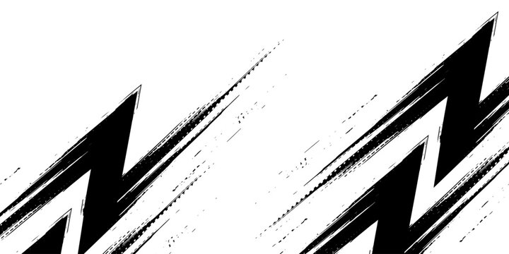 Black grunge brush stroke in white background