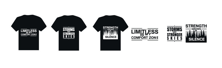 Motivational Typography T-Shirt Bundle | Minimal & Trendy.