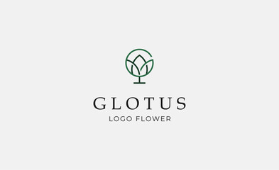 Logo Abstract Lotus or Tulip Flower With Letter G. Nature, Feminine and Beauty Colourful Creative Template. Modern and Minimalist Concept