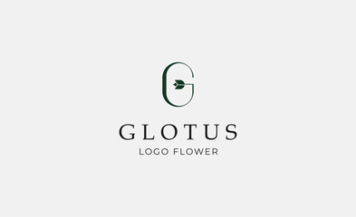 Logo Abstract Lotus or Tulip Flower With Letter G. Nature, Feminine and Beauty Colourful Creative Template. Modern and Minimalist Concept