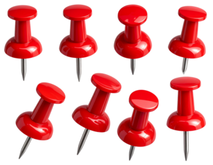 red push pins