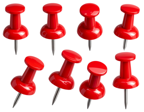 red push pins