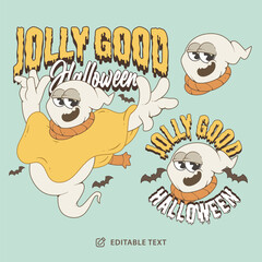 Jolly Good Ghost Vintage Cartoon Halloween