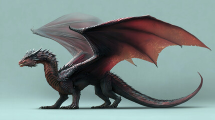Fearsome Elder Dragon of Chaos in Striking Full-Body Art Display