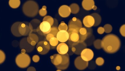 Abstract golden bokeh lights with warm glow effect