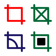 Icon Crop Tool Symbols Arts Design