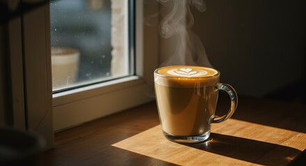 Cup of coffee and glass of beer on a table