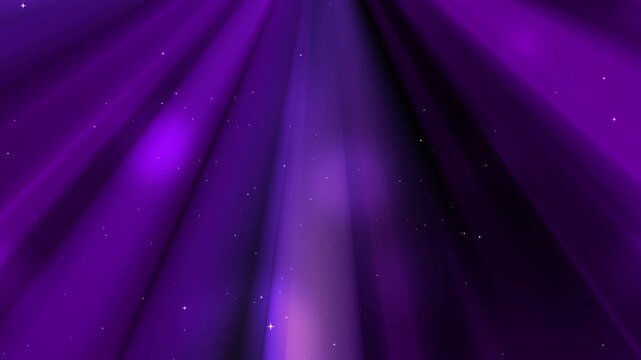 Purple aurora like beams with tiny stars on a dark background. Suitable for celestial themed designs, backgrounds, or mystical concepts with a dreamy atmosphere. 
