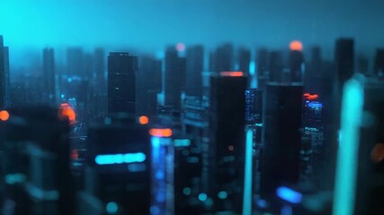 Digital skyline representing smart city interconnectivity and big data - Powered by Adobe