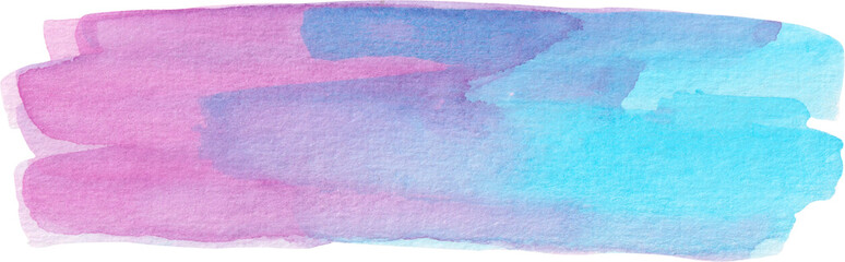 Watercolour paint strokes texture  stroke of paint isolated on transparent background 