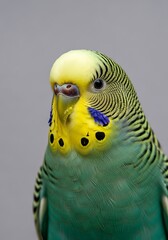 Close-up of a Budgerigar - A Colorful and Captivating Bird Portrait.
