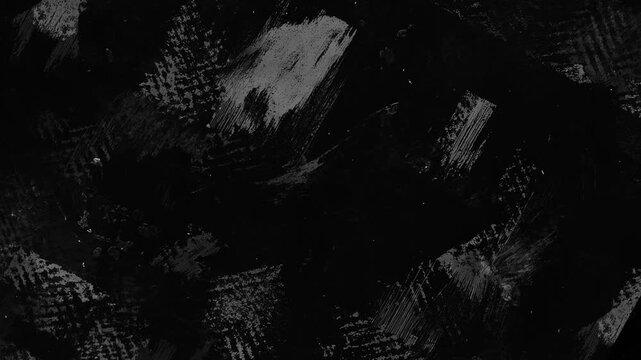 Artistic black and white abstract patterns created with textured brush strokes