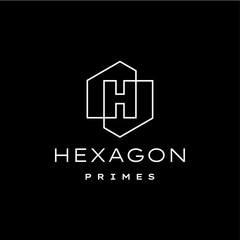letter h mark hexagon hexagonal outline line logo vector icon illustration