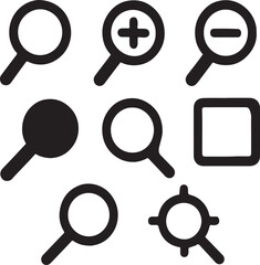 Icon Magnifying Glasses  Zoom Tools Design