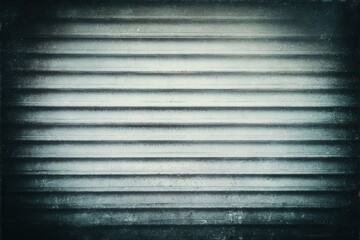 Obraz premium A close-up of a metallic shutter, aged with scratches, a grainy texture, and a soft vignette