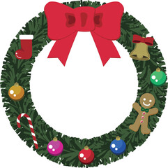 Real and Cute Christmas Wreath, Modern Design / リアルで可愛いクリスマスリース モダンなデザイン