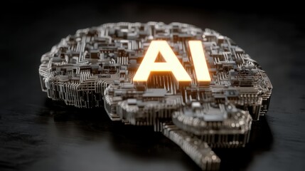 Ai innovations in technology development global impact digital art futuristic environment abstract concept