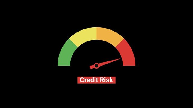 Credit Risk Meter Animation | Financial Health Gauge Concept
