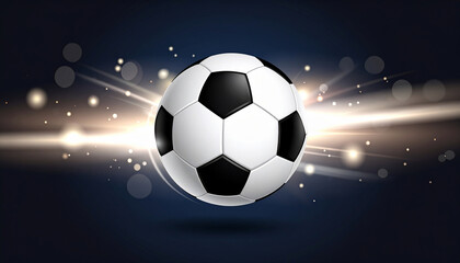 Fototapeta premium Soccer Ball on Abstract Background