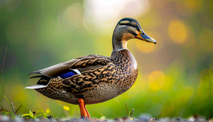 Obraz premium Close-up of beautiful wild geese