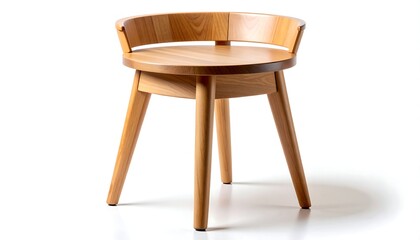 Fototapeta premium Wooden stool with curved back