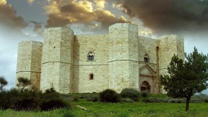 Castel del Monte is a 13th-century citadel and castle situated on a hill in Andria in the Apulia region of southeast Italy.