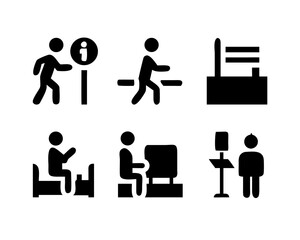 Pictogram set showing people in various situations