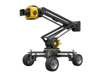 Obraz premium Professional broadcast camera on a crane isolated, studio equipment for filmmaking and television production