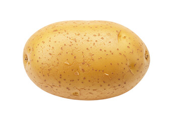 Fresh potato isolated on transparent background, raw whole vegetable for healthy eating and cooking ingredient