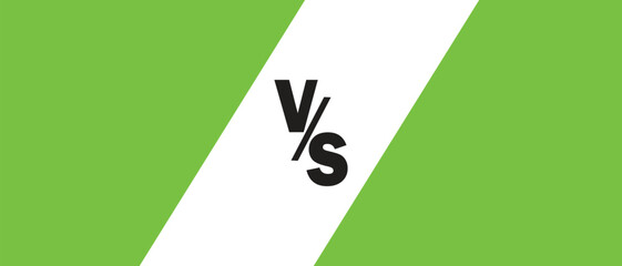 Versus or comparison concept simple graphic element with green background ideal for competitive analysis and product comparison. EPS vector illustration