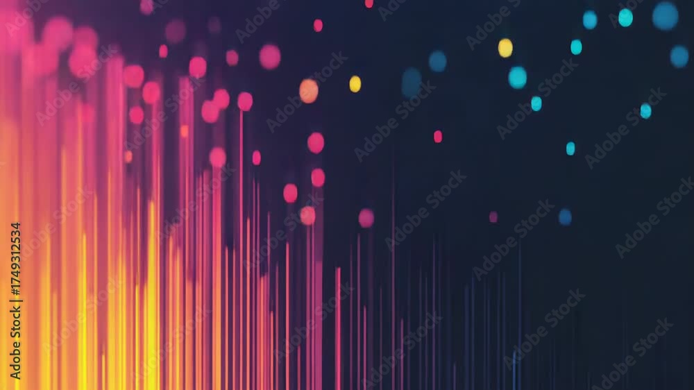 Wall mural abstract vertical lines forming a colorful gradient background