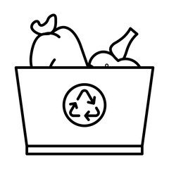 dumpster line icon