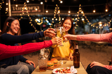 young couple in night club