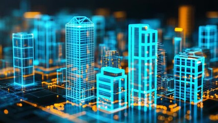 Smart city digital network architecture with data streams - Powered by Adobe