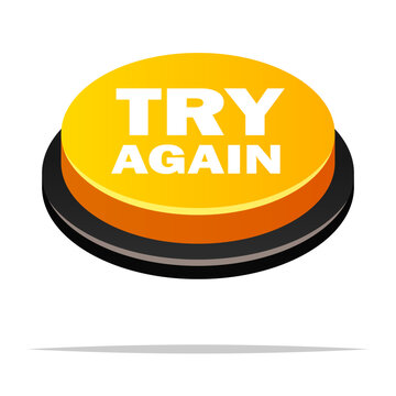 Try again button vector isolated illustration