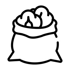cotton sack Line Icon