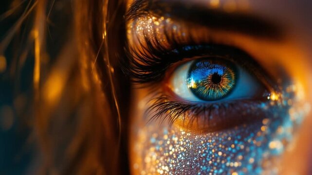 Enigmatic Eye - A Close-Up of Beauty and Mystery.