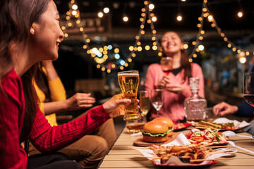 young couple in restaurant