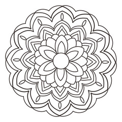 blackmandala and white flower