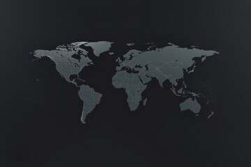 Fototapeta premium World map visualizing global network connections and data communication